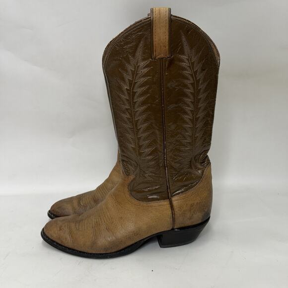 Vintage Tony Lama Two-Tone Cowboy Boots Gold Label main image 5